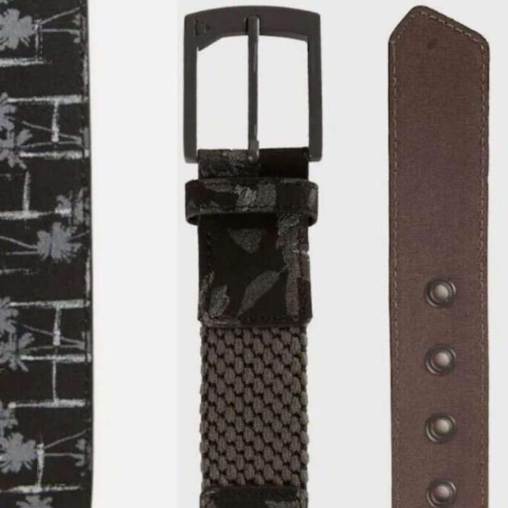 Cuater by Travis Mathew Stretch Golf Belt Mens 38 Old Turner Palm Trees NEW NWT